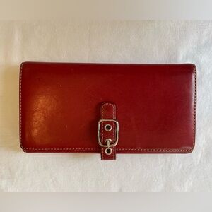 Coach Vintage Red Leather Wallet